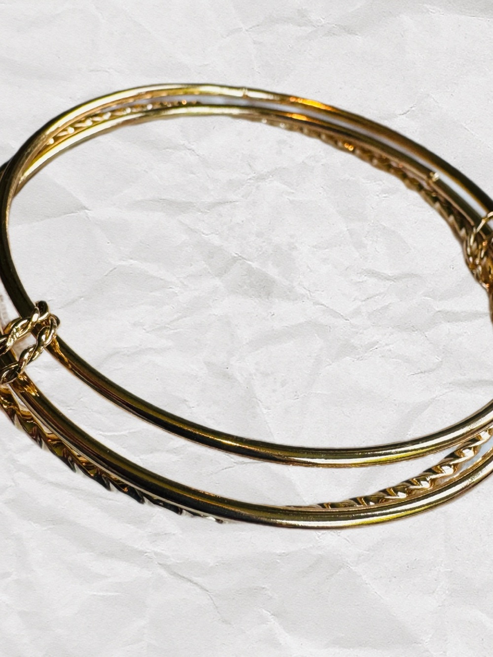 NWT Triple Bangle Bracelet, gold color